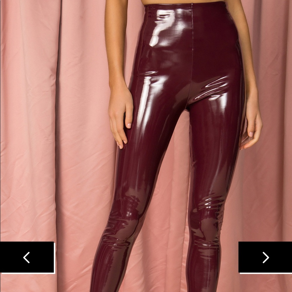 Latex look pants